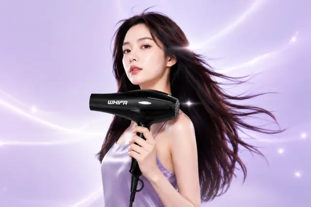 11. Aplikasi hair dryer black